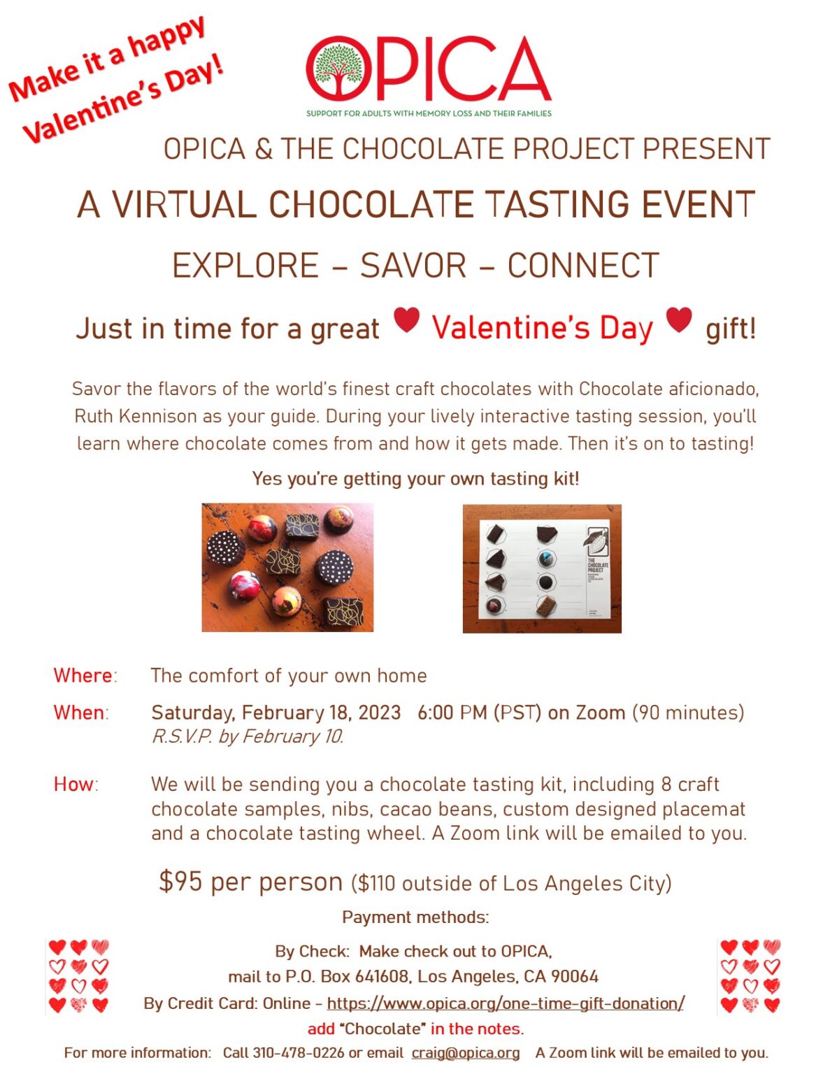 Chocolate Tasting OPICA Adult Day Care Program & Counseling Center